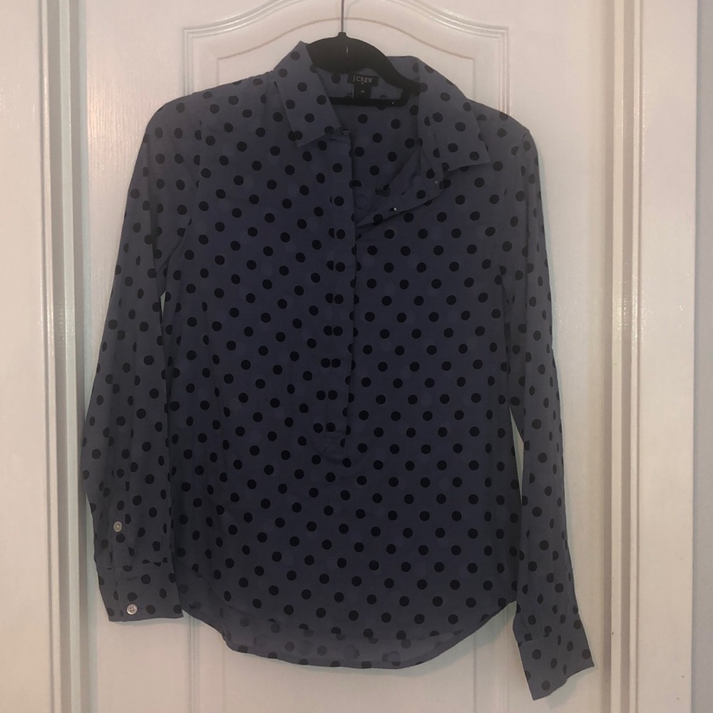 Jcrew polka dot shirt